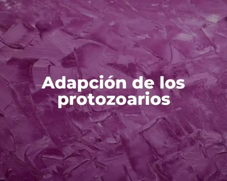Adapción de los protozoarios