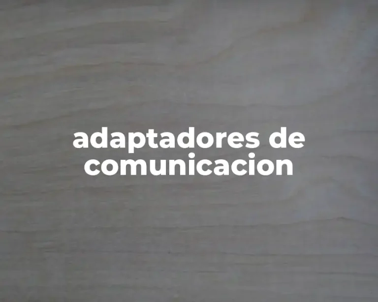 adaptadores de comunicacion