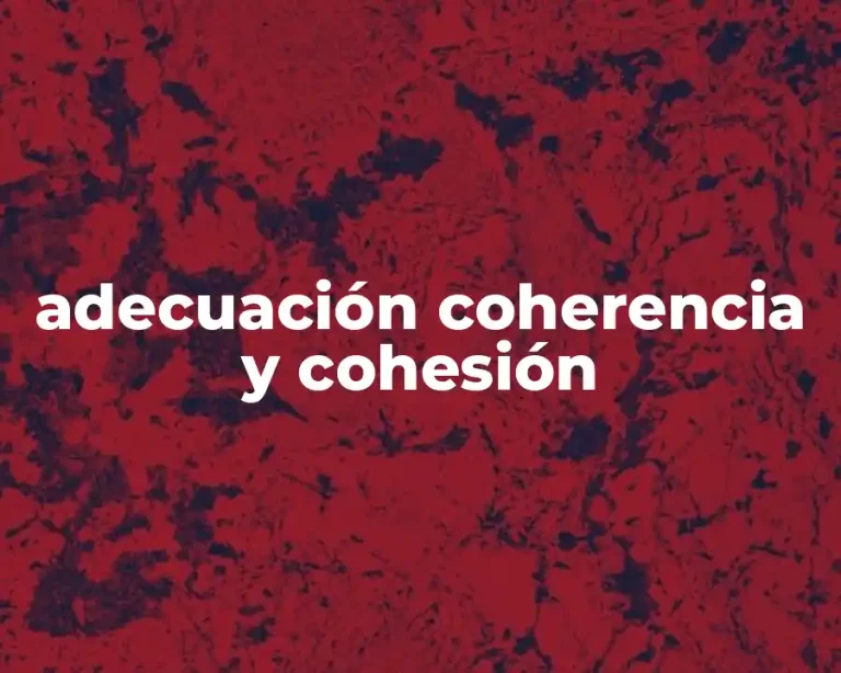 adecuación coherencia y cohesión