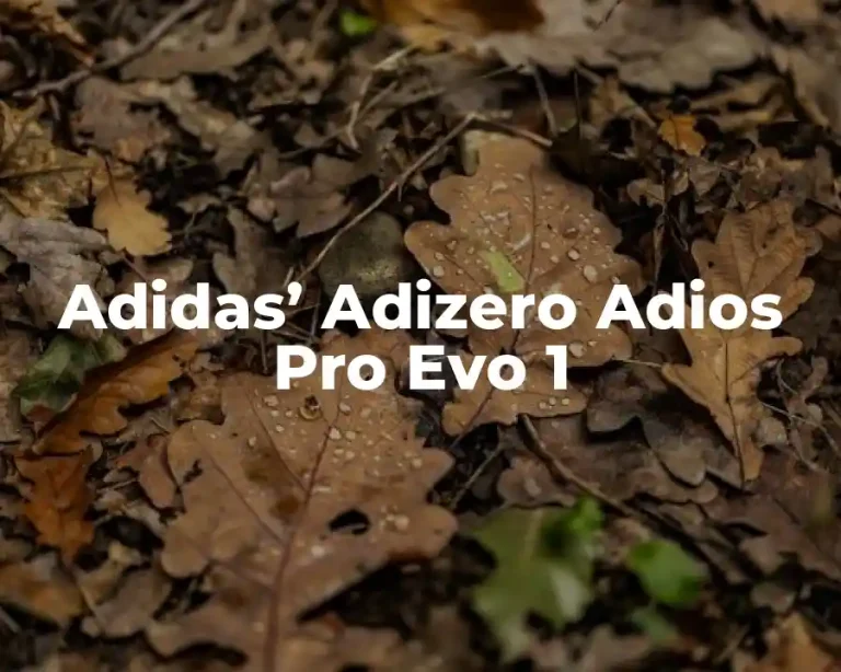 Adidas’ Adizero Adios Pro Evo 1