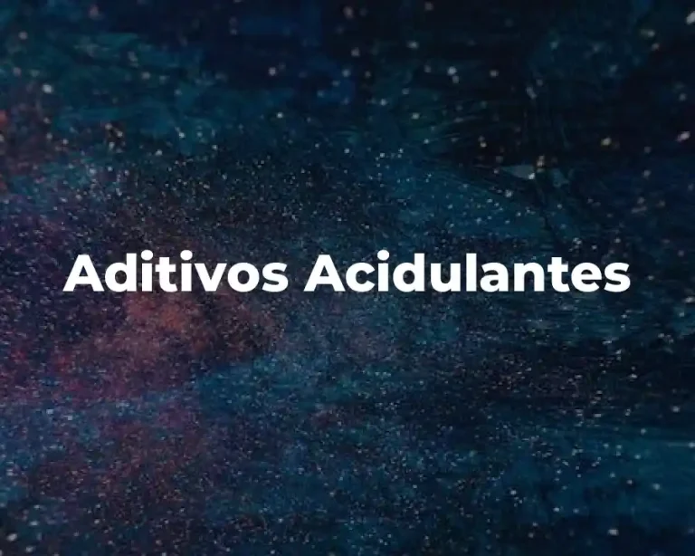 Aditivos Acidulantes