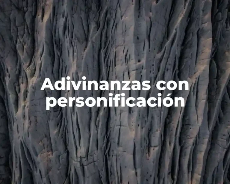 Adivinanzas con personificación