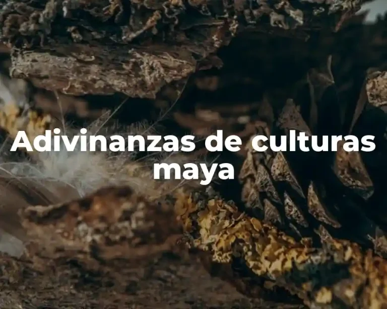 Adivinanzas de culturas maya