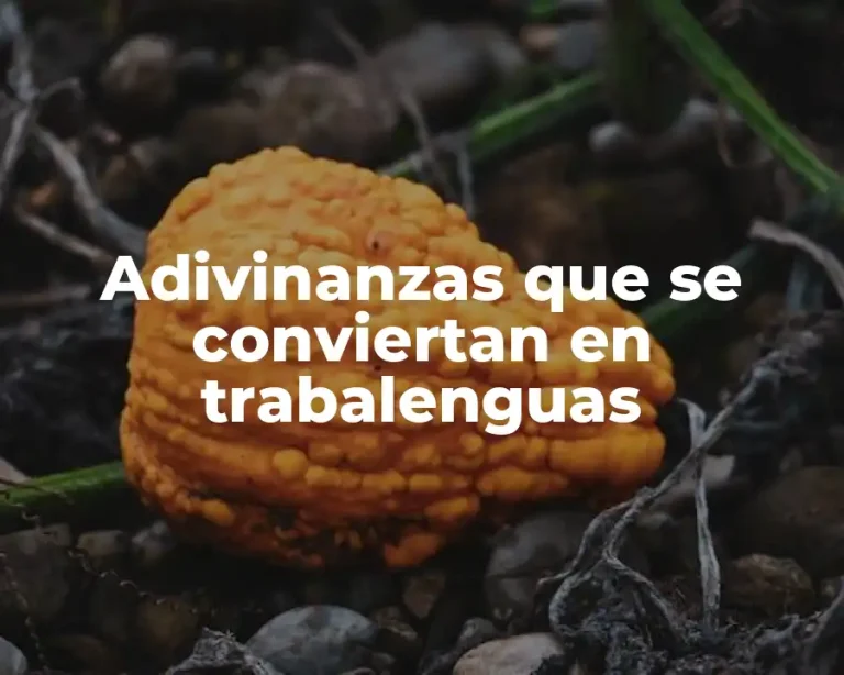 Adivinanzas que se conviertan en trabalenguas