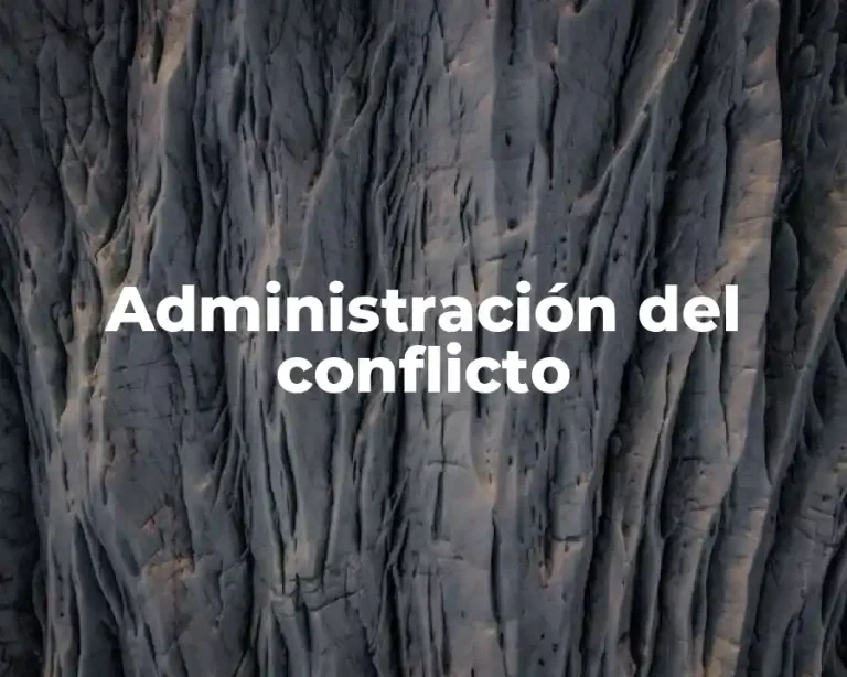 Administración del conflicto