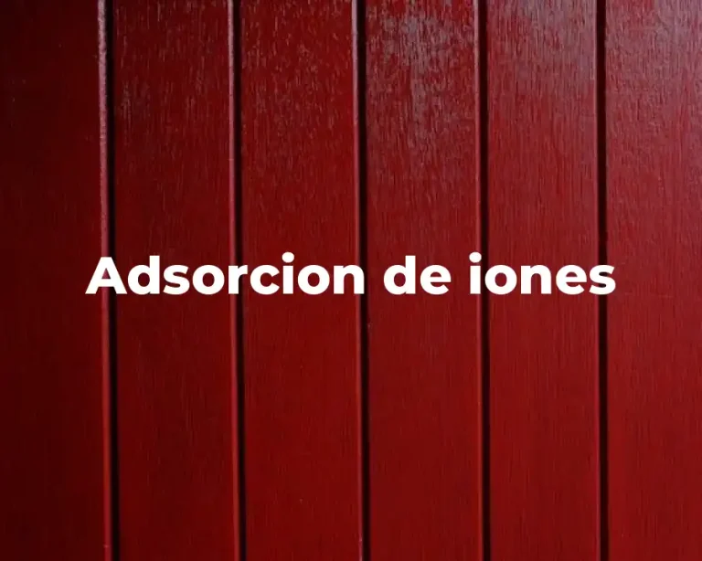 Adsorcion de iones