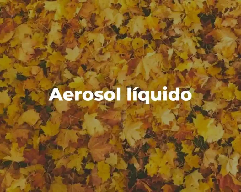 Aerosol líquido