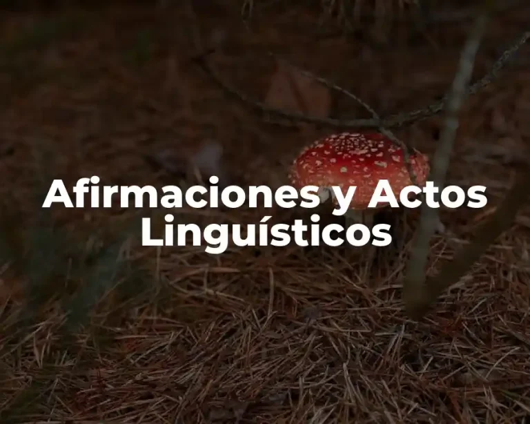 Afirmaciones y Actos Linguísticos