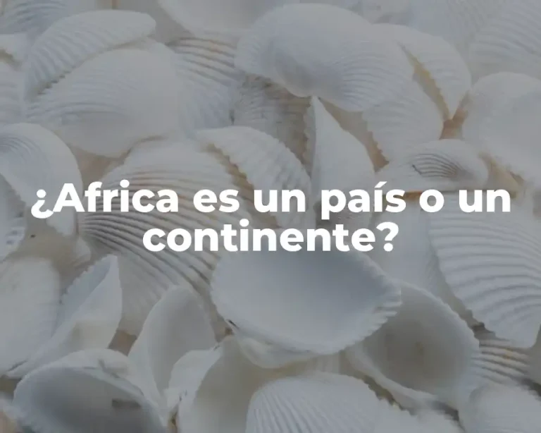 ¿Africa es un país o un continente?