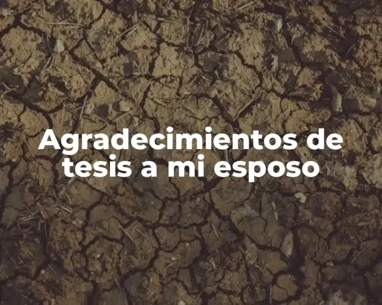 Agradecimientos de tesis a mi esposo