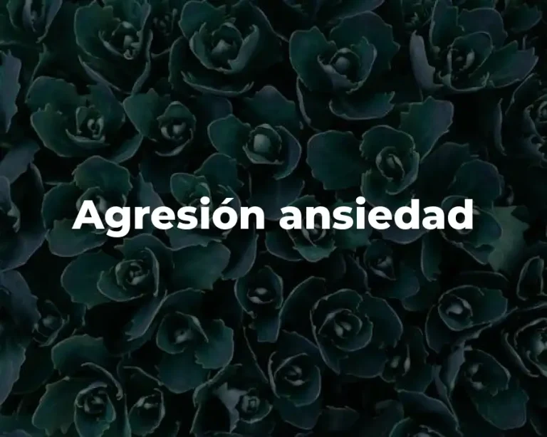 Agresión ansiedad