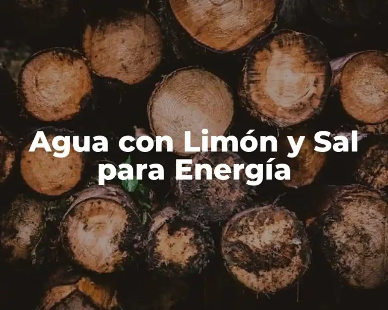 Agua con Limón y Sal para Energía