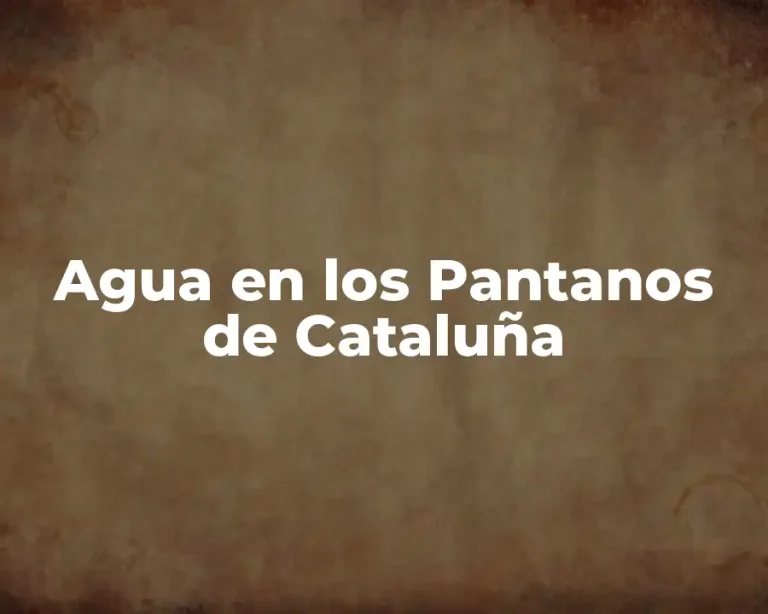 Agua en los Pantanos de Cataluña