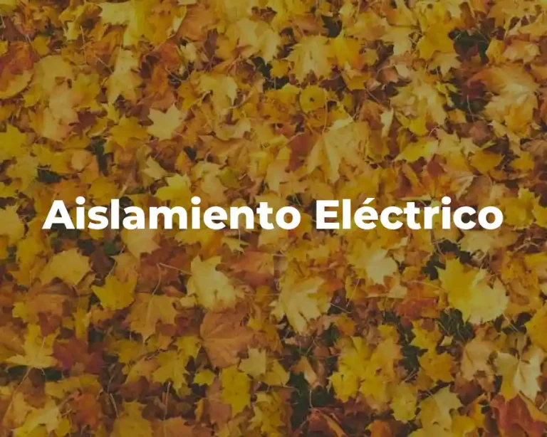 Aislamiento Eléctrico