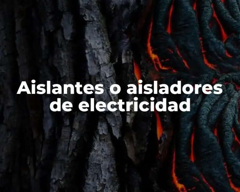 Aislantes o aisladores de electricidad