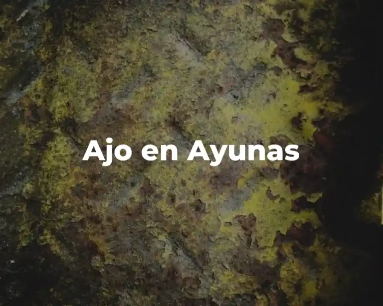 Ajo en Ayunas