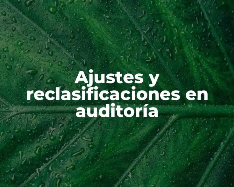 Ajustes y reclasificaciones en auditoría
