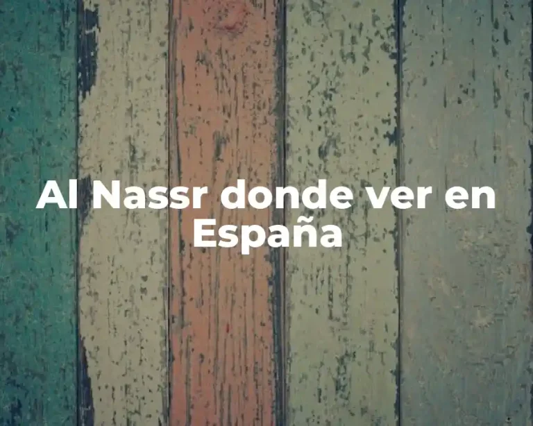 Al Nassr donde ver en España