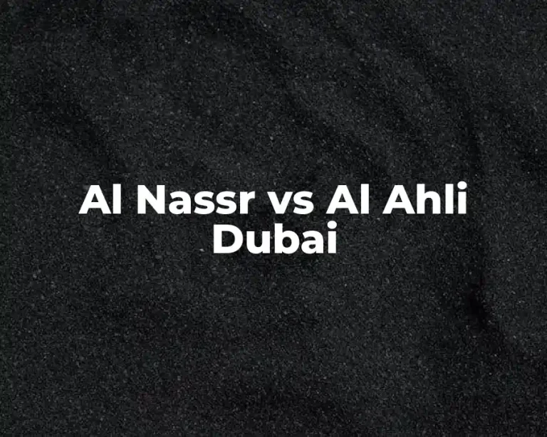 Al Nassr vs Al Ahli Dubai
