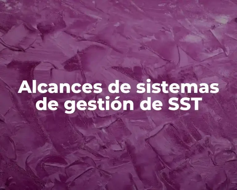 Alcances de sistemas de gestión de SST