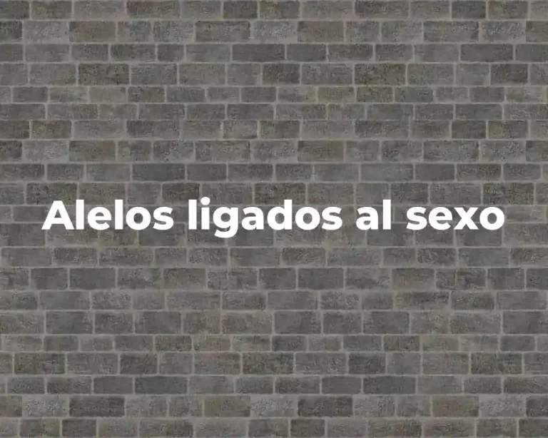 Alelos ligados al sexo