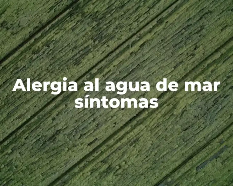 Alergia al agua de mar síntomas