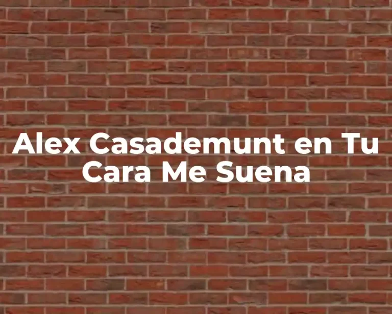 Alex Casademunt en Tu Cara Me Suena