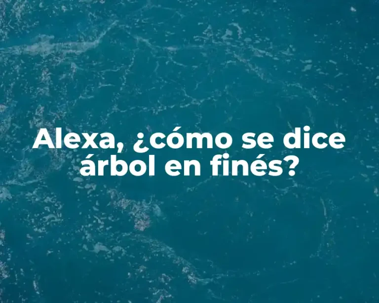 Alexa, ¿cómo se dice árbol en finés?