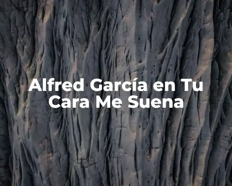 Alfred García en Tu Cara Me Suena