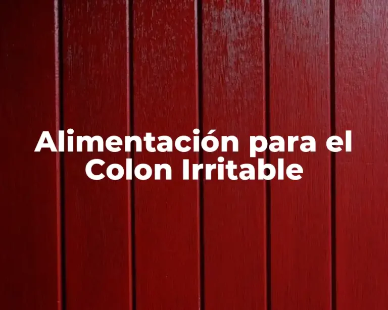 Alimentación para el Colon Irritable