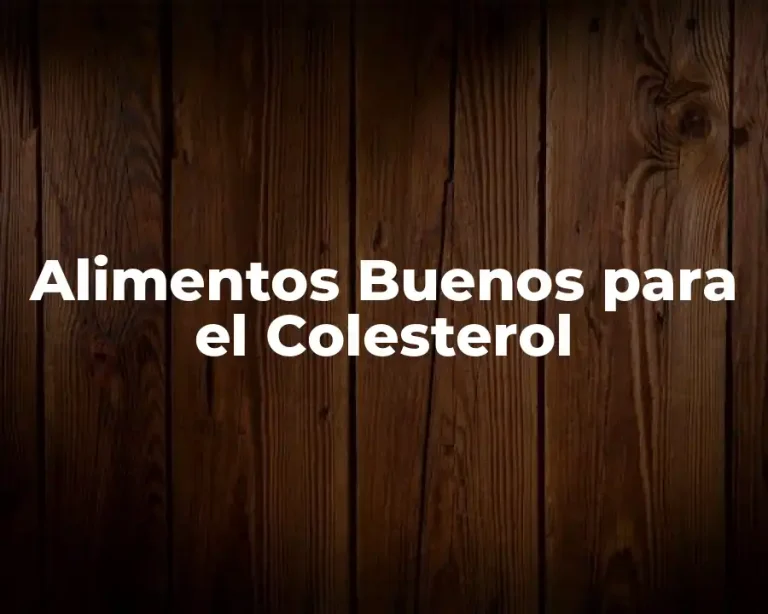 Alimentos Buenos para el Colesterol