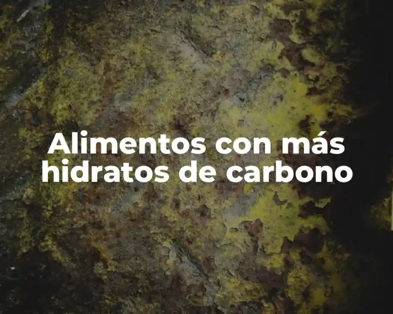 Alimentos con más hidratos de carbono
