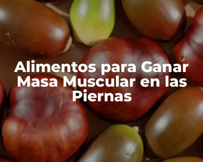 Alimentos para Ganar Masa Muscular en las Piernas