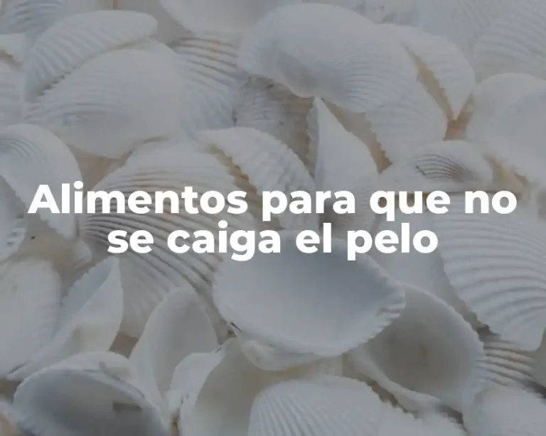 Alimentos para que no se caiga el pelo