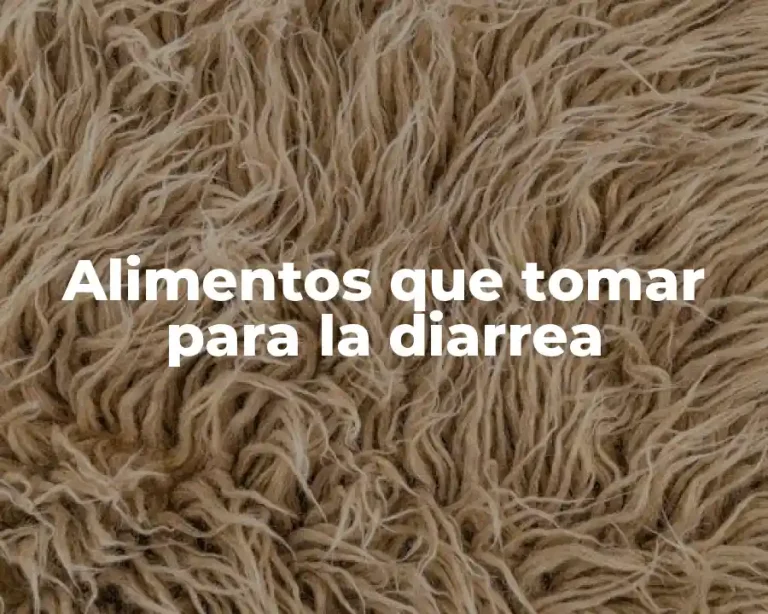 Alimentos que tomar para la diarrea