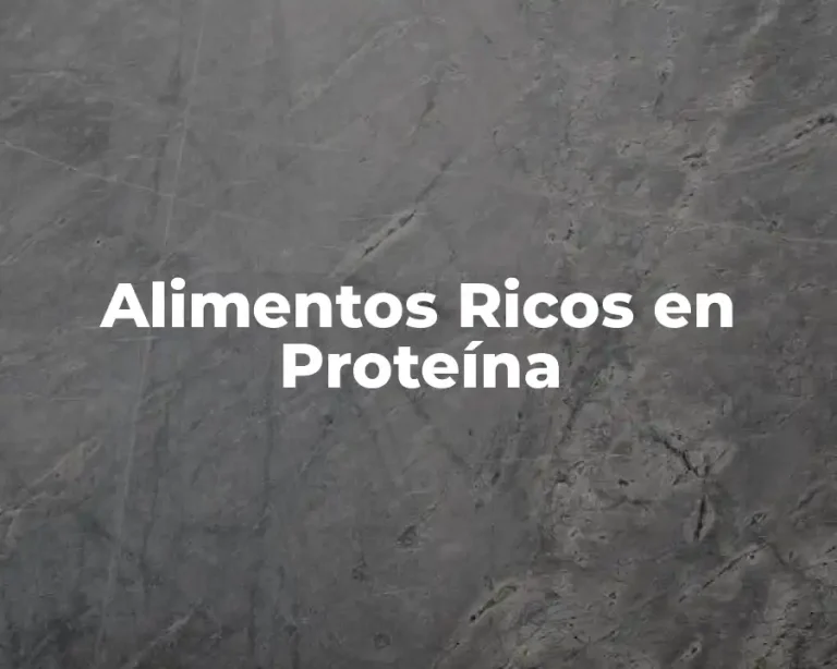 Alimentos Ricos en Proteína