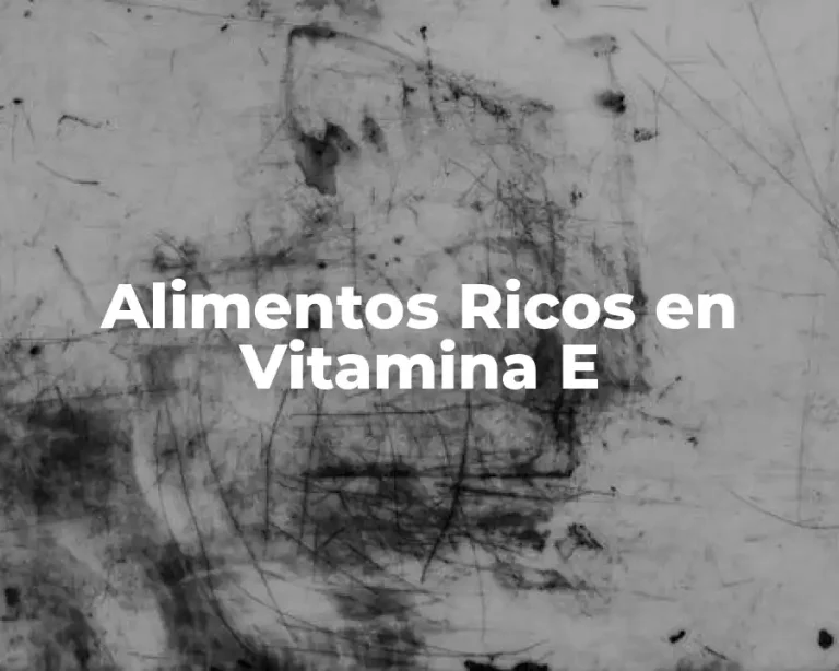 Alimentos Ricos en Vitamina E