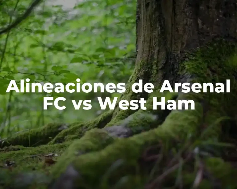 Alineaciones de Arsenal FC vs West Ham