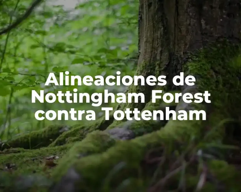 Alineaciones de Nottingham Forest contra Tottenham