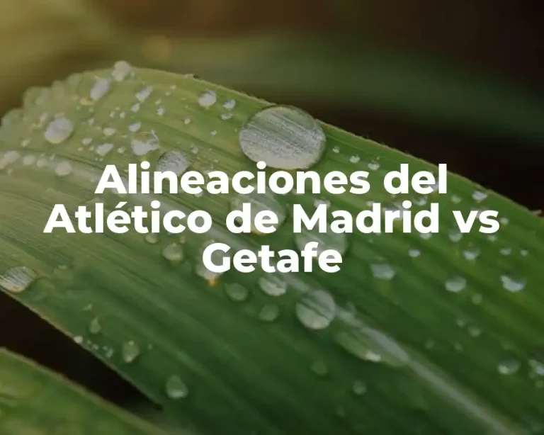 Alineaciones del Atlético de Madrid vs Getafe