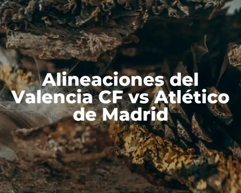 Alineaciones del Valencia CF vs Atlético de Madrid