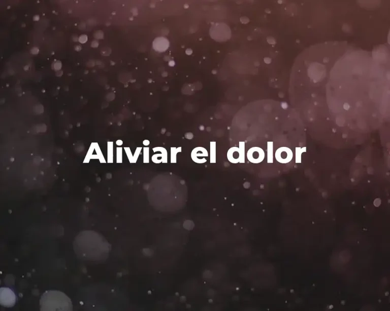 Aliviar el dolor