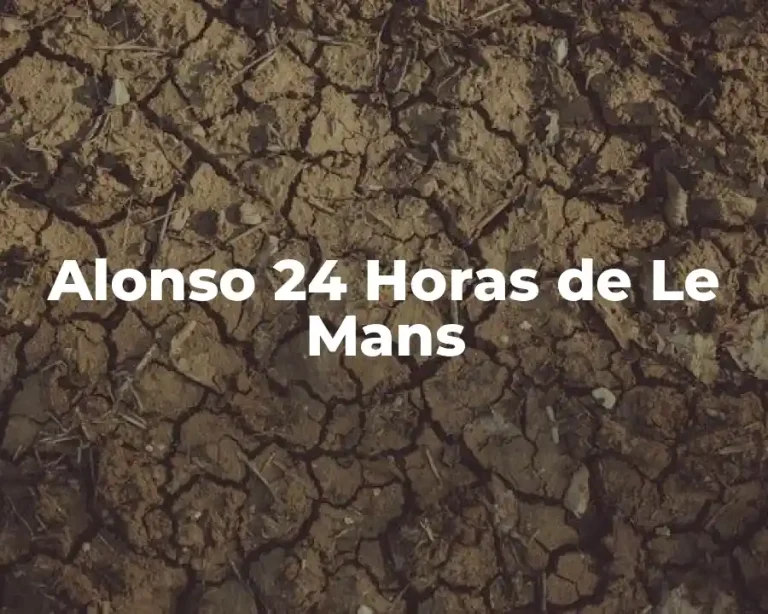 Alonso 24 Horas de Le Mans