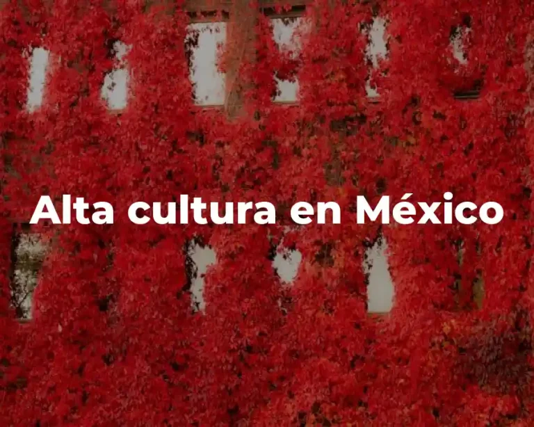Alta cultura en México