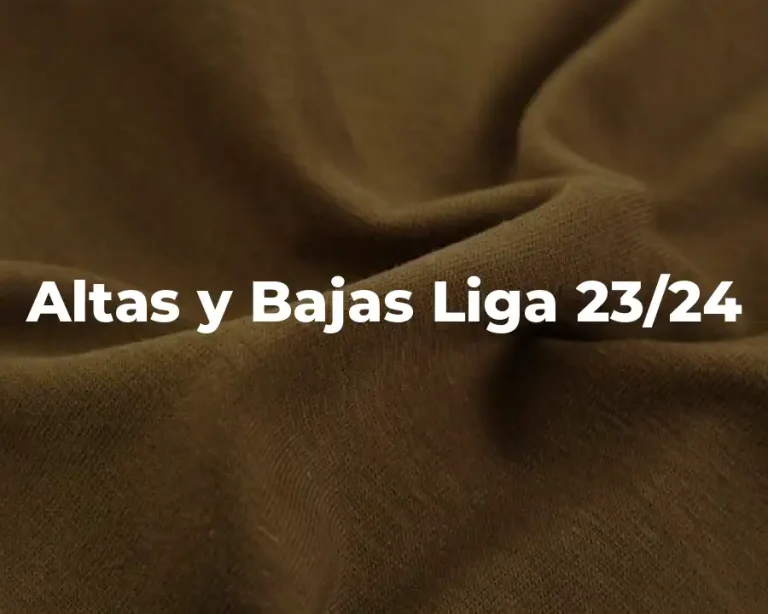Altas y Bajas Liga 23/24
