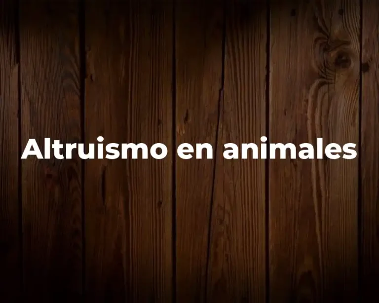 Altruismo en animales