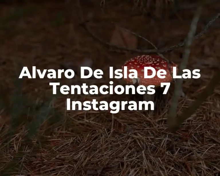 Alvaro De Isla De Las Tentaciones 7 Instagram