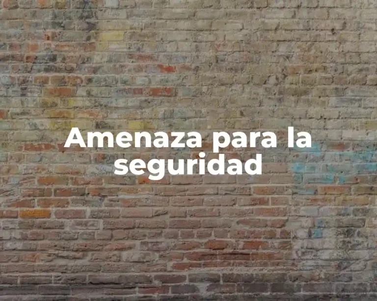 Amenaza para la seguridad