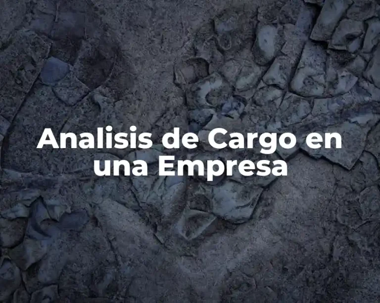 Analisis de Cargo en una Empresa