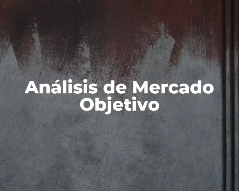 Análisis de Mercado Objetivo